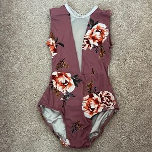 Chelsea B. Floral leotard. Adult XS.
